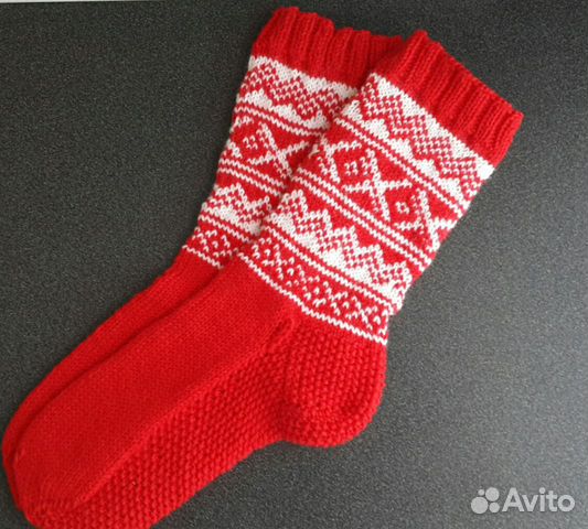 Женские носки с норвежским узором Женские носки с норвежским узором