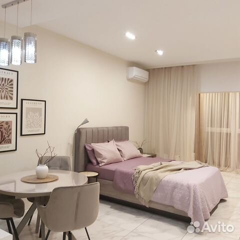 Квартира-студия, 43 м², 3 кровати
Квартира-студия, 43 м², 3 кровати