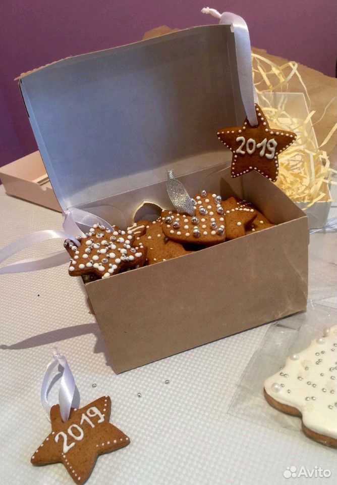 Новогодний подарок - имбирное печенье купить на Зозу.ру - фотография № 3