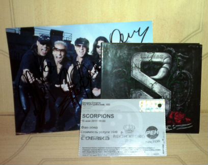 Scorpions (Скорпионс) -Sting In The Tail+автографы