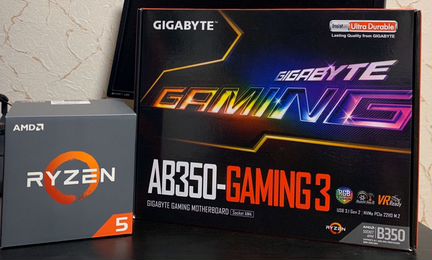 Gigabyte GA-AB350-Gaming 3 +AMD Ryzen 5 1600 BOX