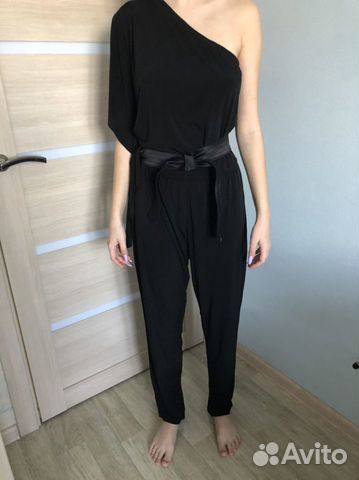 Комбинезон трикотажный на одно плечо