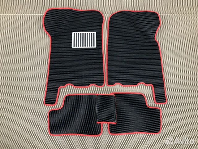 Коврики EVA Лада 2114 (соты красные) + подпятник