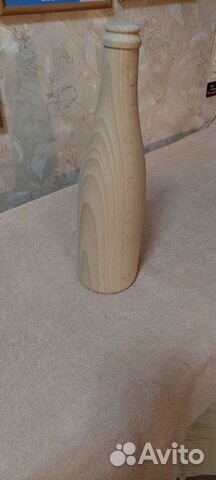 Макет бутылки Шампанского из натурального дерева