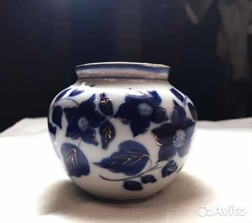 Ваза гжель Артель 1940гг.ручная роспись