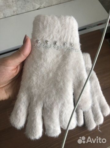 Перчатки зимние пушистые Италия