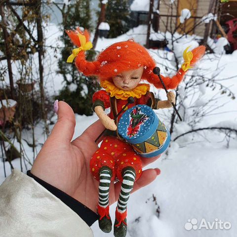 Ватные елочные игрушки