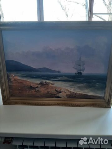 Картина На море маслом на холсте 98 * 70см