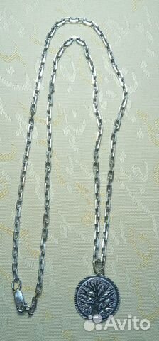 Цепочка серебрянная с Кулоном