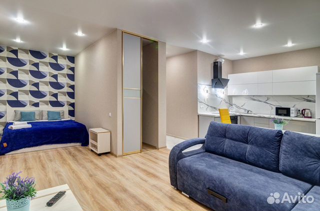 

Квартира-студия, 54 м², 2 кровати