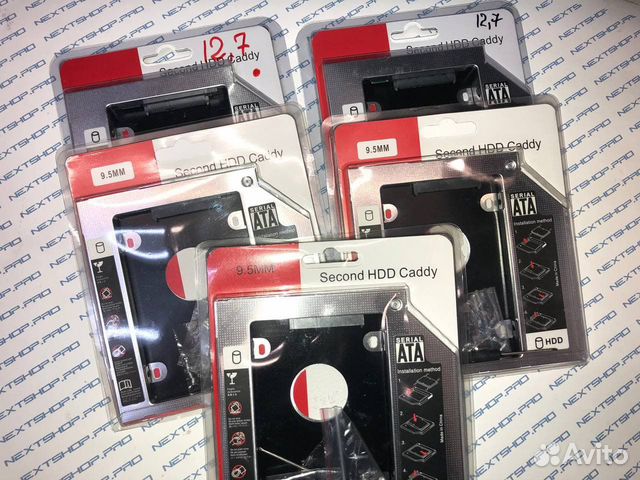 Салазки optibay 12.7мм и 9.5мм для HDD и SSD