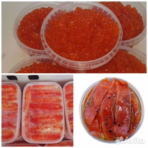 Красная икра Кеты краб Стригун