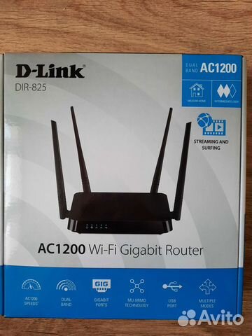 Wi-Fi роутер D-Link DIR-825 ас1200