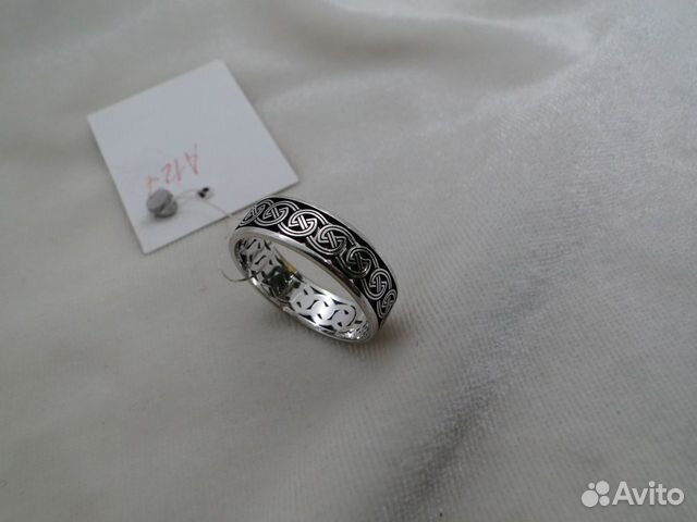 Кольцо унисекс, белое золото 585 пробы