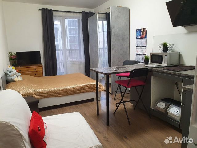 

Квартира-студия, 25 м², 2 кровати