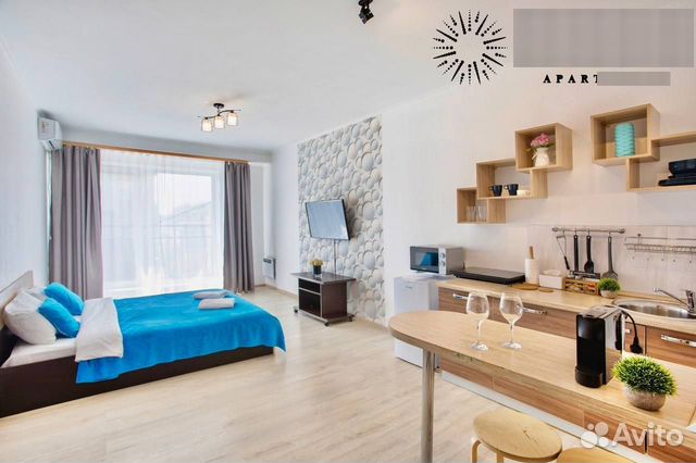 

Квартира-студия, 34 м², 1 кровать