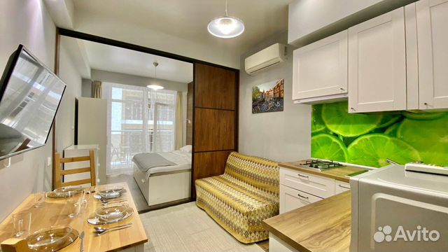 

Квартира-студия в апарт-отеле, 35 м², 2 кровати