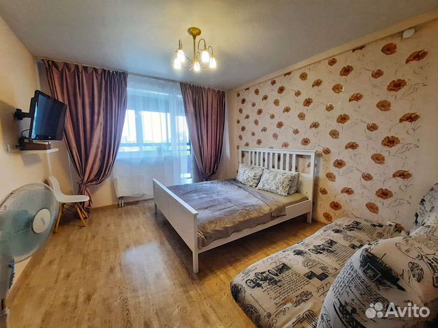 

1-к. квартира, 45 м², 3 кровати
