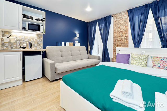 

Квартира-студия, 21 м², 2 кровати