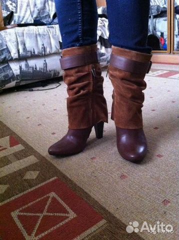 Новые полусапоги осень/весна коричн на байке Новые полусапоги осень/весна коричн на байке