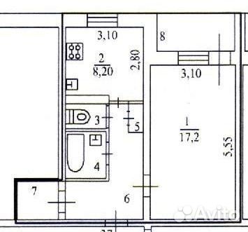 1-к квартира, 39.7 м², 7/9 эт.