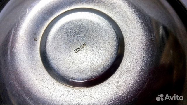 Серебряная чашка с блюдцем 