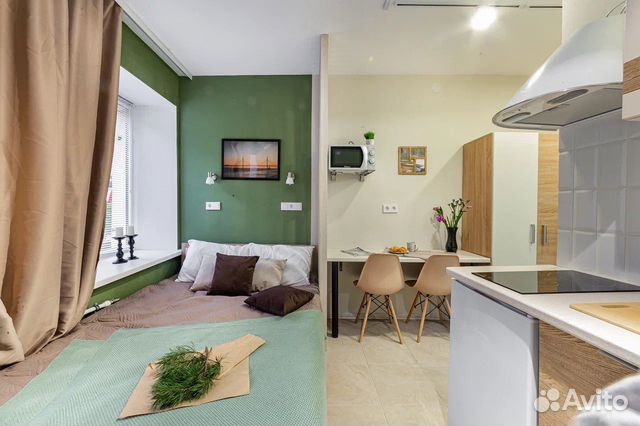 

Квартира-студия, 10,7 м², 1 кровать