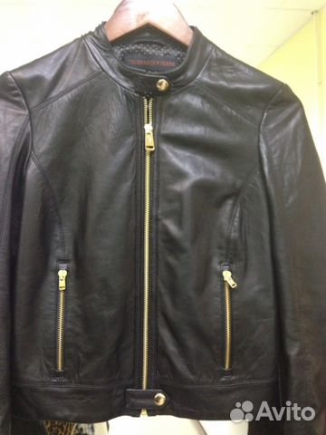Куртка кожаная, Trussard jeans, XS, нов