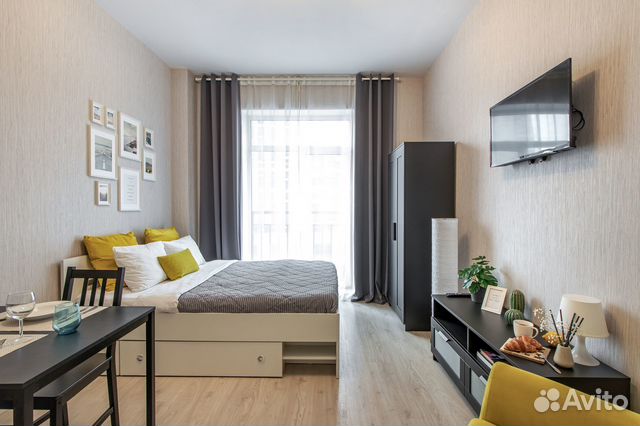 

Квартира-студия, 27 м², 3 кровати