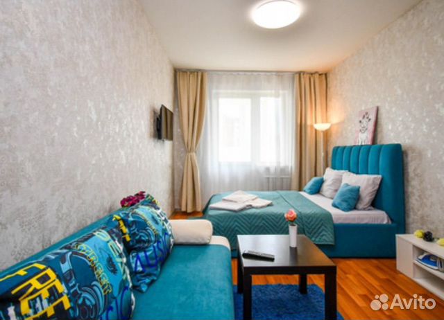 

1-к. квартира, 40 м², 2 кровати