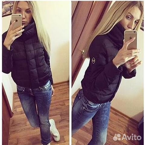 Модная осенняя курточка р. 42 44 белая и черная Модная осенняя курточка р. 42 44 белая и черная