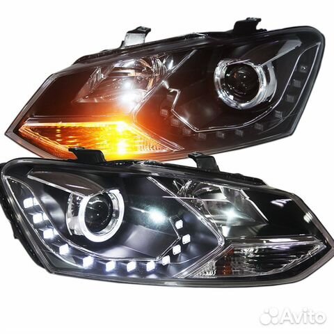 Передние фары Фольксваген Поло 2009-2018 модель-2