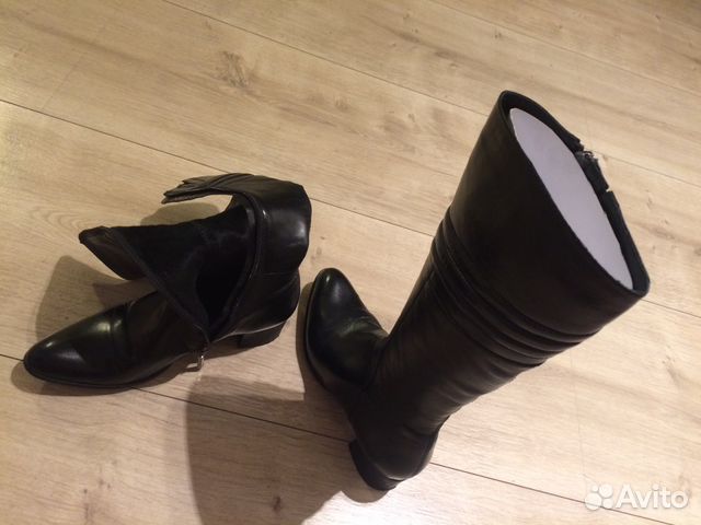 Сапоги женские чёрные, нат. кожа. Бренд Calipso Сапоги женские чёрные, нат. кожа. Бренд Calipso