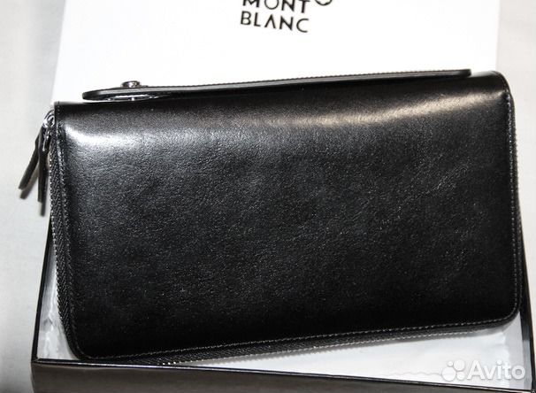 Мужской кожаный клатч Montblanc люкс black new 2X Мужской кожаный клатч Montblanc люкс black new 2X