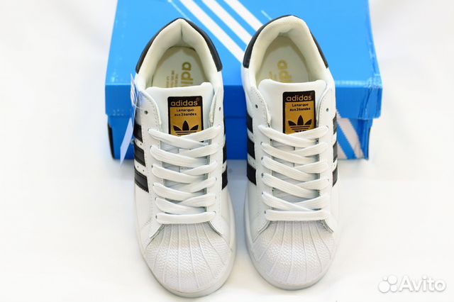 Кроссовки Adidas Superstar белые нат. кожа 35-40 Кроссовки Adidas Superstar белые нат. кожа 35-40