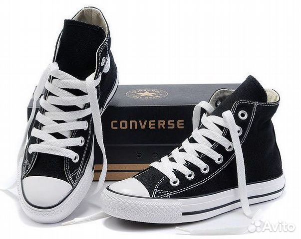 Кеды Converse черные высокие новые унисекс 35-45 Кеды Converse черные высокие новые унисекс 35-45
