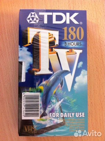 Новая видеокассета TDK 180 VHS For daily use Новая видеокассета TDK 180 VHS For daily use