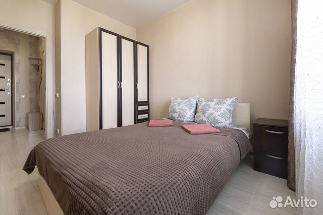 

1-к. квартира, 46 м², 2 кровати