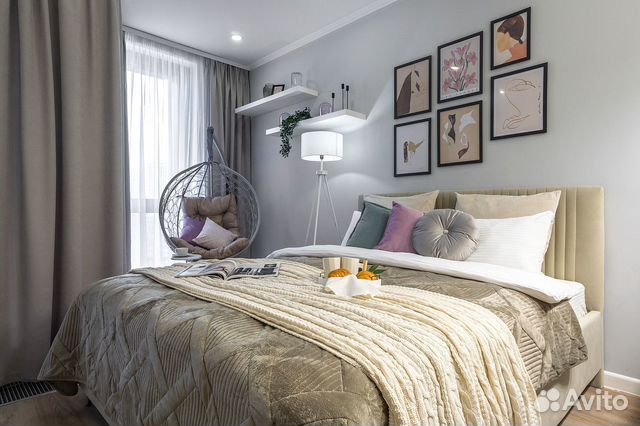 

Квартира-студия, 32 м², 2 кровати