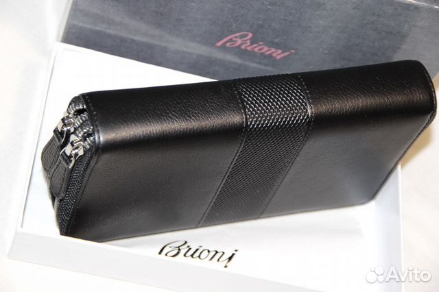 Мужской кожаный клатч портмоне Brioni 2 молнии new Мужской кожаный клатч портмоне Brioni 2 молнии new