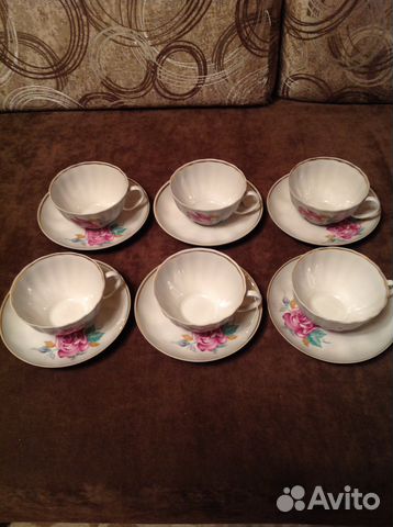 Чашки с блюдцем СССР Дулево