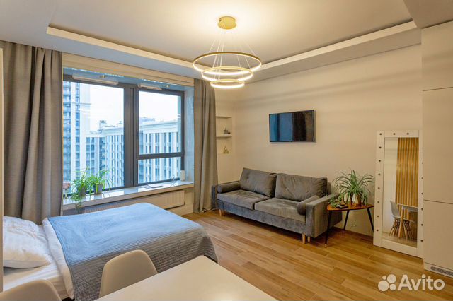 

Квартира-студия, 33 м², 2 кровати