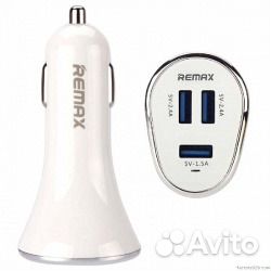 Азу Remax 6.3A Car Charger 3USB - White