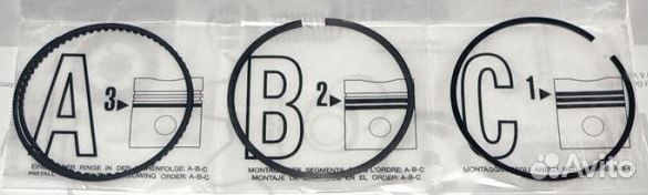 Кольца поршневые к-т Mercedes Benz OM616.910/912 Кольца поршневые к-т Mercedes Benz OM616.910/912
