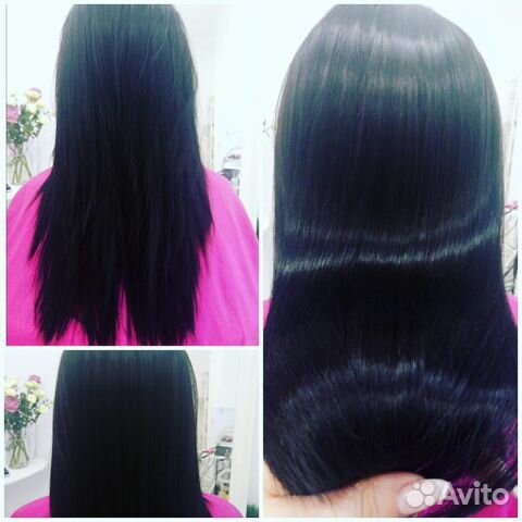 Наращивание волос Кератиновое выпрямление Наноплас