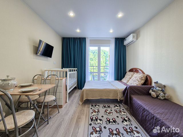 

Квартира-студия, 27 м², 3 кровати