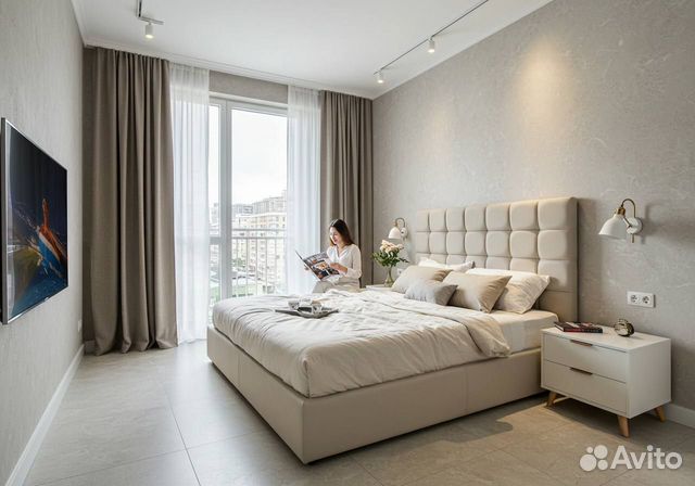 

1-к. квартира, 42 м², 2 кровати