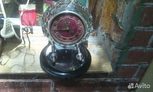 Часы каминные хрустальные