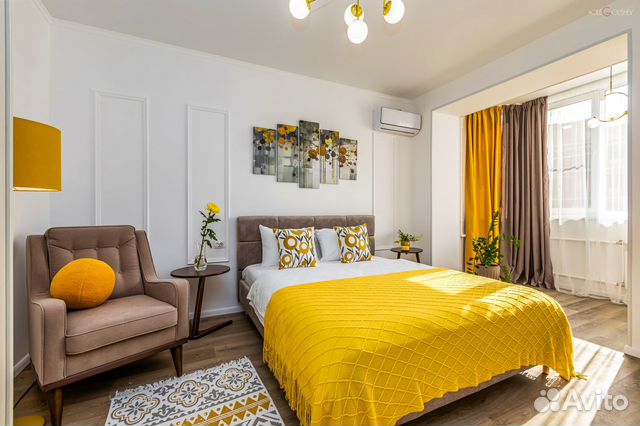 

1-к. квартира, 40 м², 3 кровати