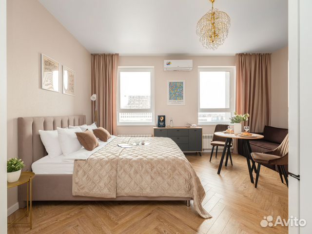 

Квартира-студия, 32 м², 2 кровати